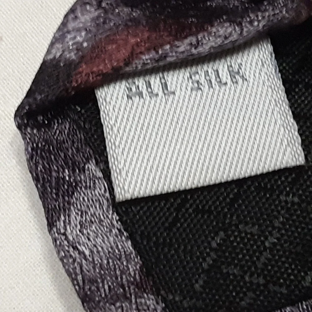 VTG Pierre Cardin Necktie Mens OS‎ Grey Black Burgundy Silk Geometric Abstract